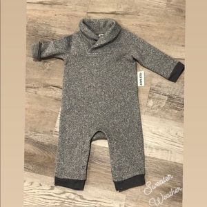 NWT Shawl Collared Sweater Onesie. Boy 12-18m